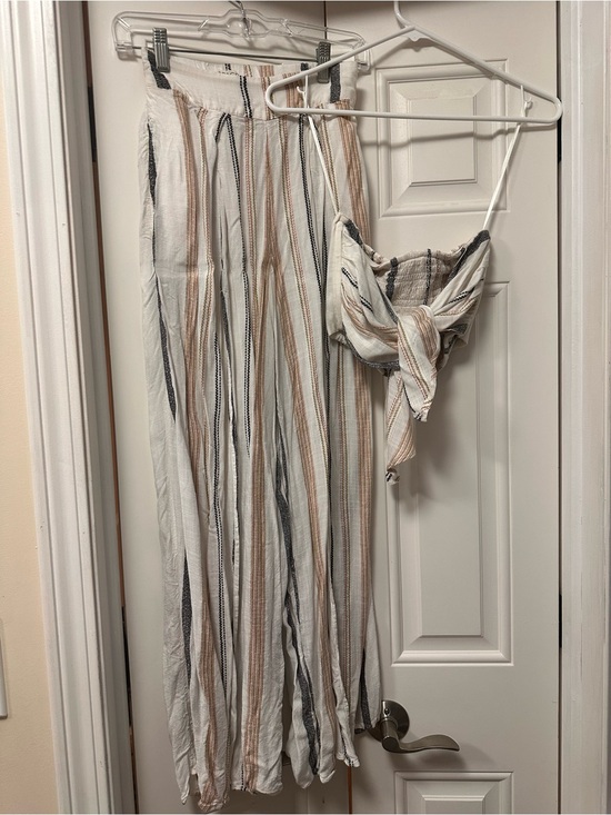 l*space Pants - l*space Striped Set in Cream, Tan & Black